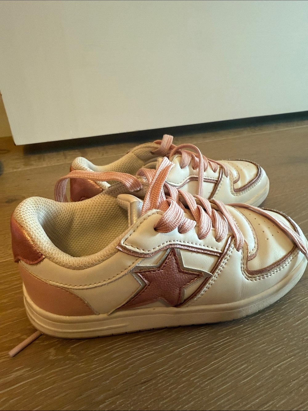 The Children's Place Pink and Cream Star Accent Sneakers